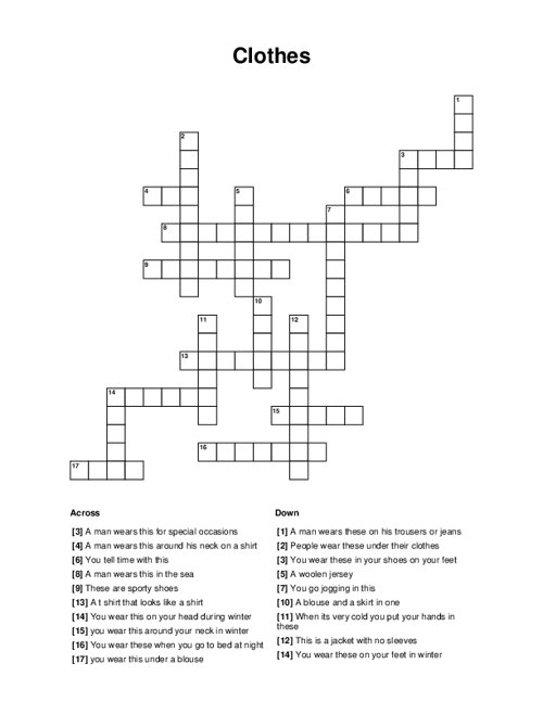 Night Clothes Crossword: Solve the Puzzle in Style SWAGSTAMP
